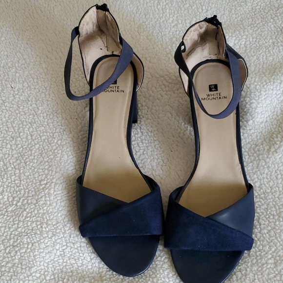 blue open toe sandals